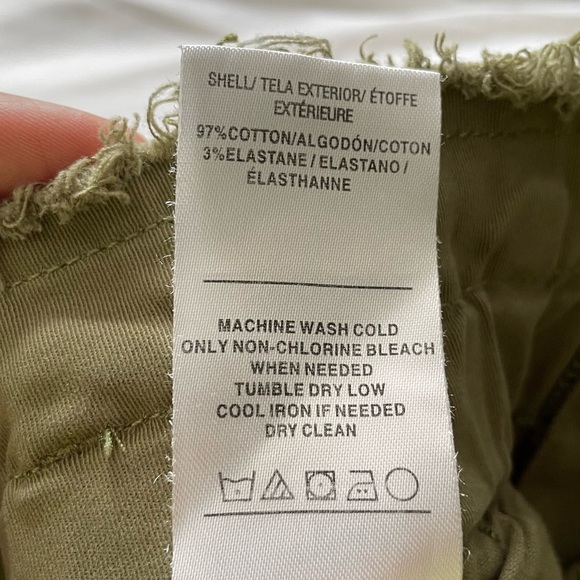 Hudson Remi High Rise Paper Bag Straight Jeans Size 27 Olive Green - Picture 9 of 12